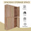  Ensemble d'armoires latérales pour salle de bain 36 po, lot de 6 grandes armoires flottantes, imitation chêne-847405905