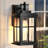 Motion Sensor Dusk To Dawn Outdoor Wall Lantern with Matte Black Finish-496213279
