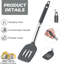 Ensemble 32 pièces d'ustensiles de cuisine en silicone, acier inoxydable, résistant à la chaleur antiadhésif, gris