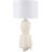 Ceramic Rounded Hourglass Cream Table Lamp