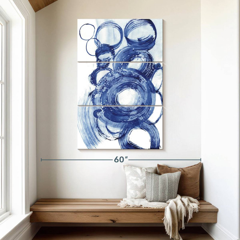 Avery Blue Circle Study II, 50" H x 32" W