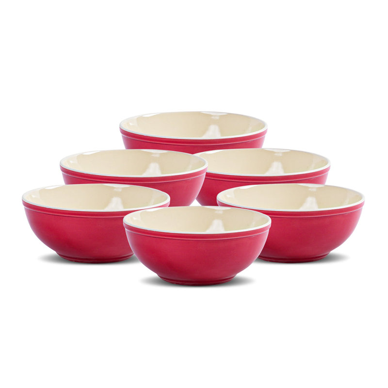 Ensemble de bols en céramique de 6 po HomeVSS, bols de 29 oz de profondeur pour salade, pâtes, céréales, avoine, fruits