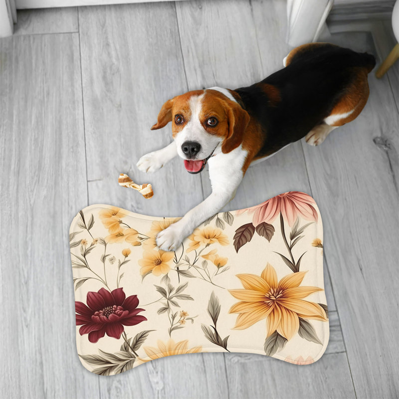 Tapis mauve en forme d'os 1 pièce Mauve Blossoms