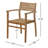 Solid Teak Stackable Patio Dining Armchair