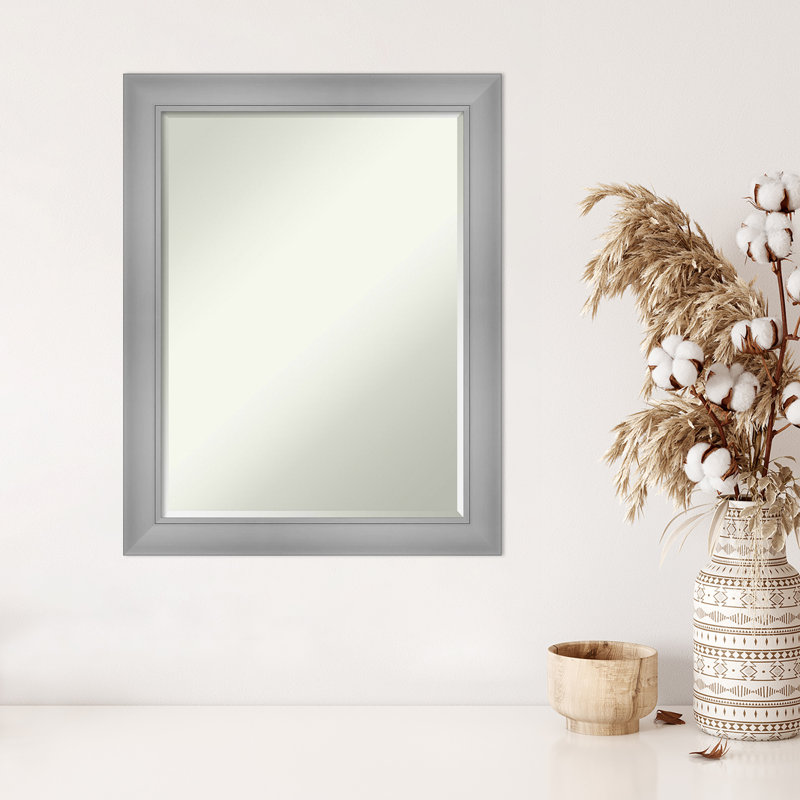 Marsiella Flat Wall Mirror, Polished Nickel
