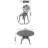 5 Cast Aluminum Dining Assembly, Black, Weather- Design All-Weather , Construction, Black-765795225