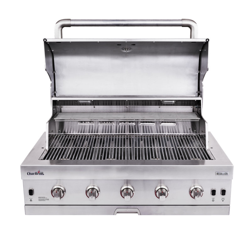 Barbecue au gaz encastré à 5 brûleurs Charbroil Medallion Series, acier inoxydable