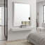 Miroir pour commode Tory, rectangulaire rectangulaire de 36 pouces, bois massif blanc classique