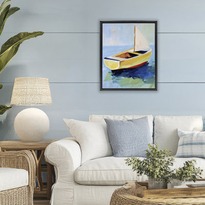 Pier Sail Boat View Floating Frame, design by Walker Noble