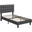 Size Modern Upholstered Bed Frame with Adjustable Square Tufted Headboard-99170190-124527903