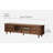 86.6"W Solid Walnut Modern Traditional TV Stand-359333567