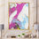 Rose, bleu et jaune liquide Art IV - peinture sur toile