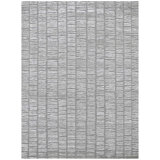Striped Area Rug in Silver And Dark Grey