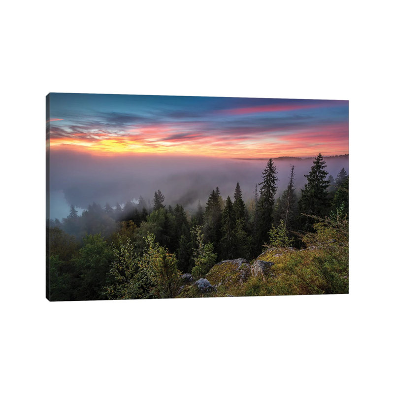 Foggy Morning by Lauri Lohi - Wrapped Canvas Print, 20.32 cm H x 30.48 cm W
