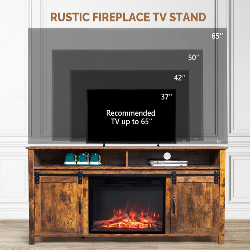 Meuble télé avec foyer
