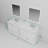 Dukes 80 in. W x 22 in. D White Double Bath Vanity, and 30 in. Mirrors-66637726-112872592