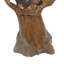 Sculpture en bois de teck brun fait à la main 19 "x 10" x 62 "