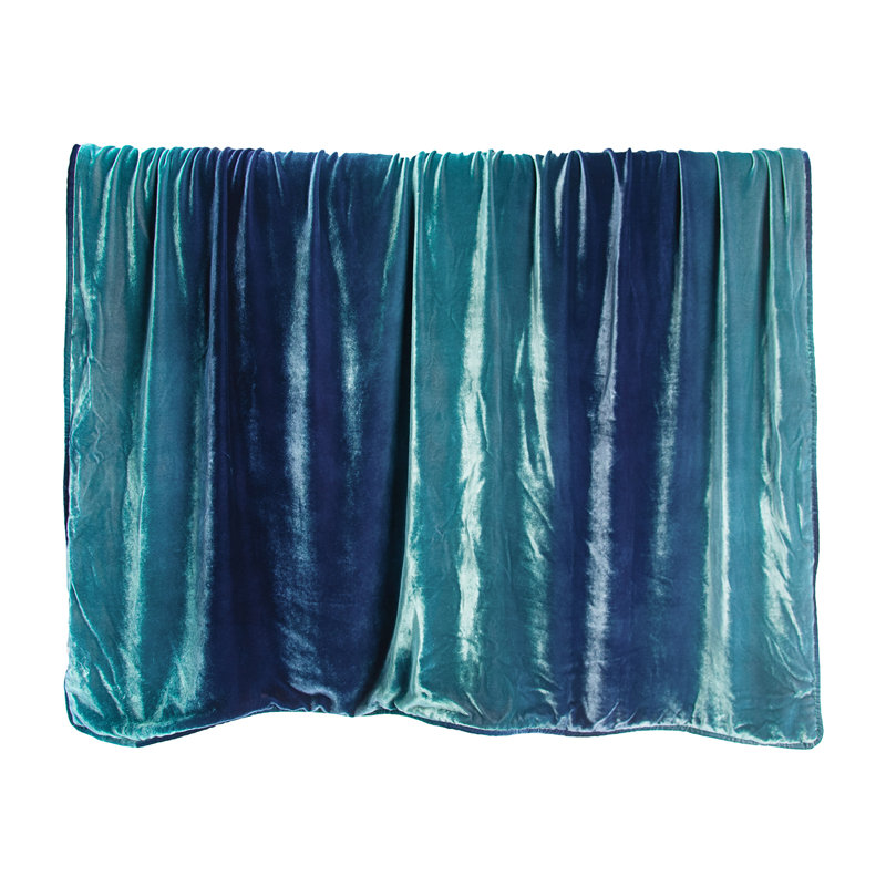 Ombre Velvet Throw, Shark, 52" W x 92" L