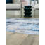Tapis 10 po x 8 po en tissu doux à motif abstrait bleu et blanc-1102197254