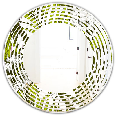Wave Maze Glam Frameless Wall Mirror