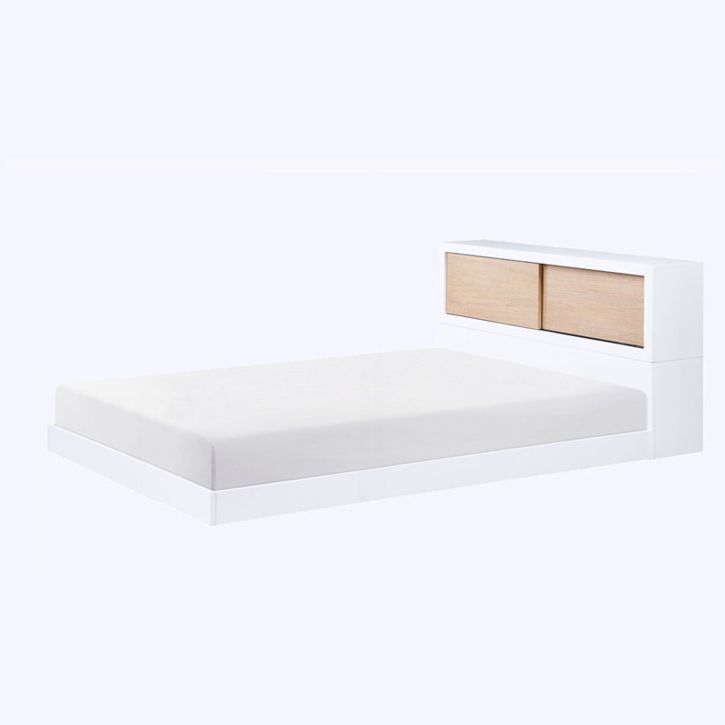 1pc Modern Design Bed with Bookcase Headboard, Full