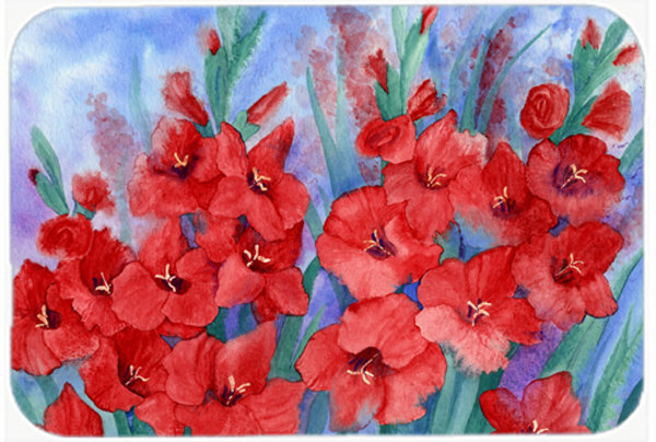 Caroline's Treasures Gladioli Glass Cutting Board