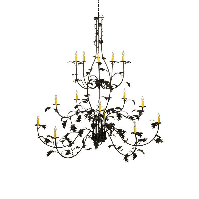 Lustre empire à 15 lumières de style bougie Honnect