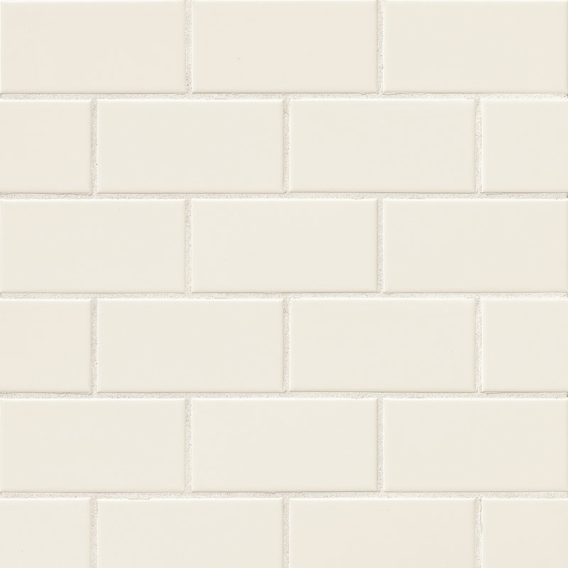 Nantucket 3" x 6" Ceramic Subway Tile, Gloss Sanddollar