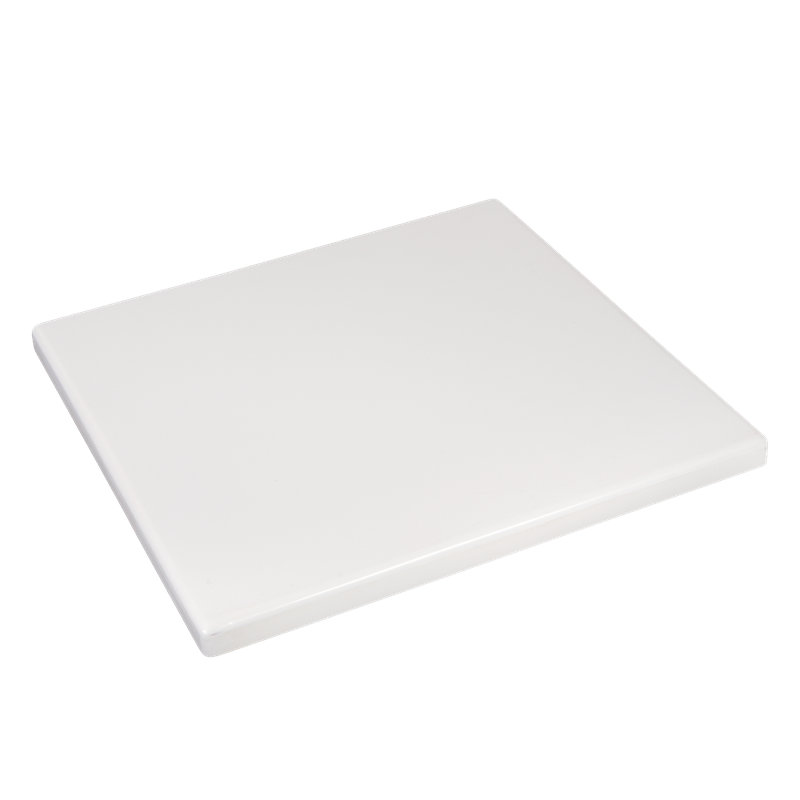 Plateau de table en résine blanc uni, intérieur / extérieur, H 1,5 po x L 72 po x l 30 po, Blanc