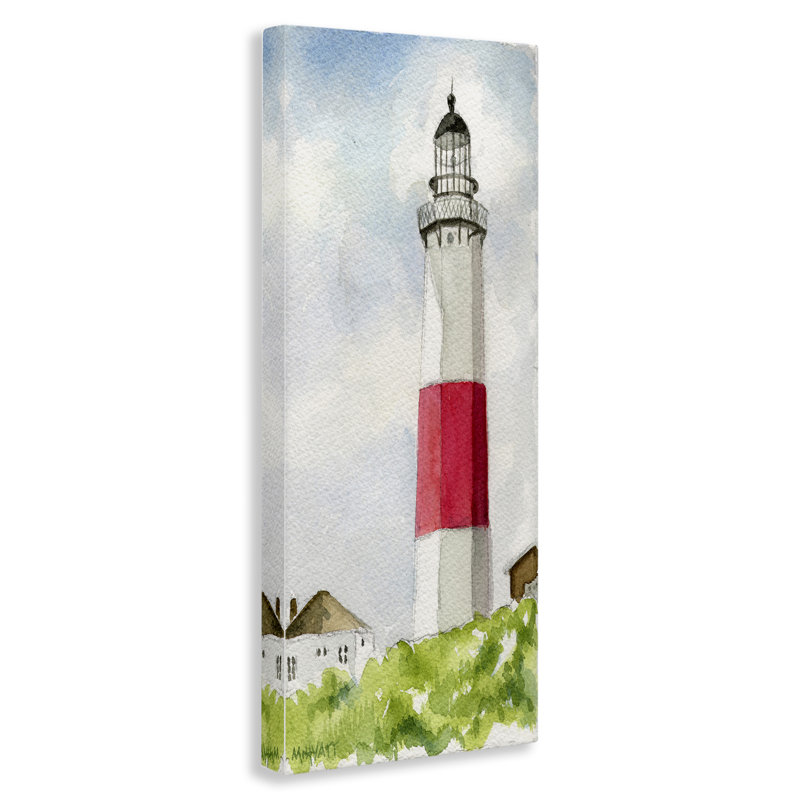 Art mural sur toile Montauk Lighthouse View par Melissa Hyatt, H 48 po x l 20 po