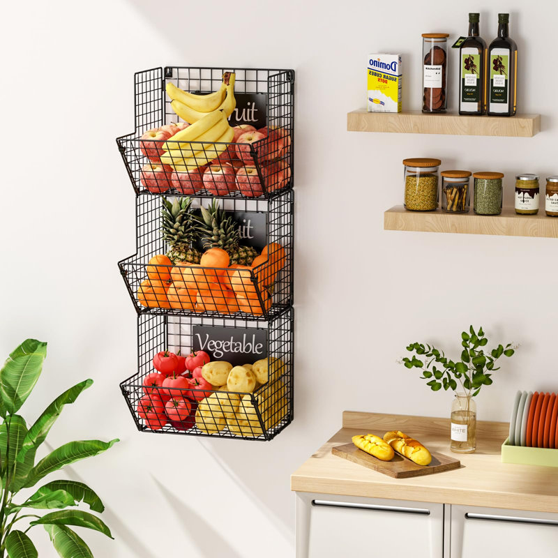Prep & Savour Diyanah Metal Fruit Basket