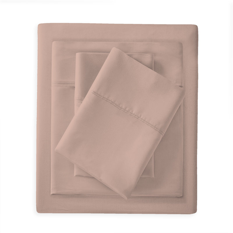 Soft & Silky Cotton Rayon Sheet Set, King, Blush