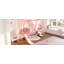 Lit mezzanine simple avec glissade et escalier, lit de jeu en métal avec tablettes de rangement, toit en forme de maison et conception silencieuse-595702088-595702095