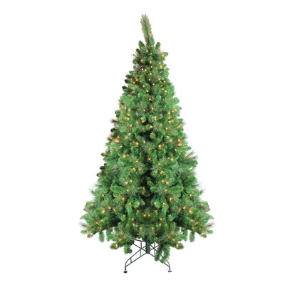 Arbre de Noël artificiel moyen 7,5 pi avec lumières épinettes Canterbury