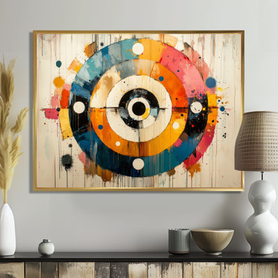 Abstrait labyrinthe prismatique de vinyle II - musique, art mural