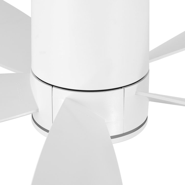 52 In. 5 Blades Flush Mount Indoor Ceiling Fan With Light Kit And Remote