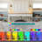 Rechargeable Battery Operated Wall Sconces Set Of 2 With Remote Control, RGB Colour Changing, 50+ Hours Battery Life, Easy Installation For Bedroom, Living Room, And More