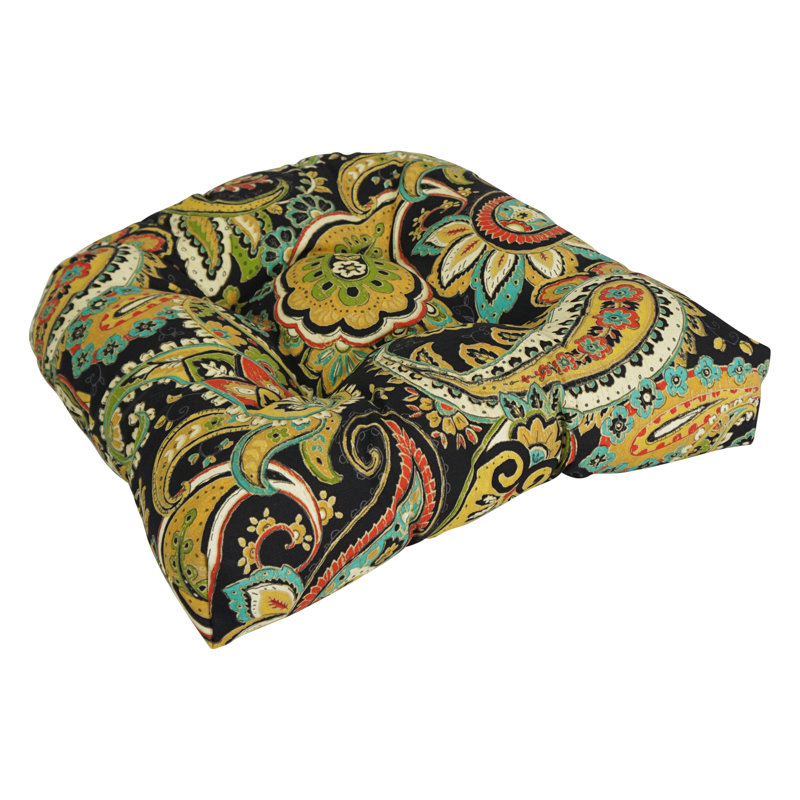 Outdoor 5'' Dining Chair Seat Cushion, Yellow
