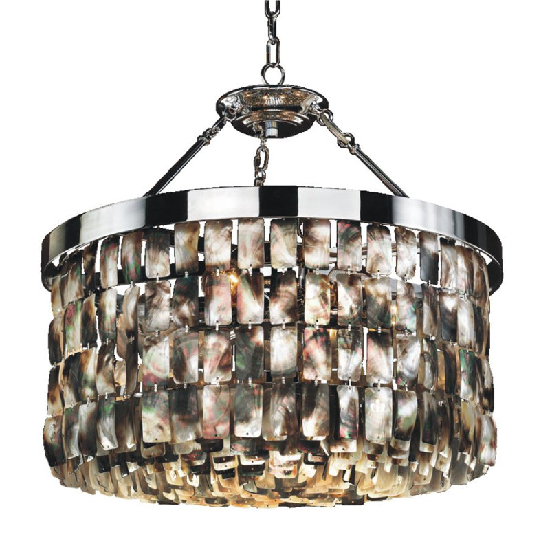 Lustree tambour 6 lumières ombrée Mailbu