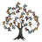 Multi Colored Metal Tree Home Wall Decor with Leaf Detail, 47" x 2" x 42"