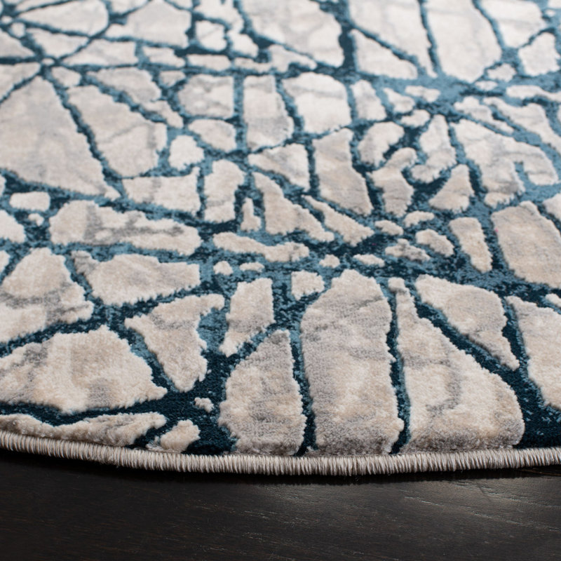 Ayaz Performance Abstract Rug, Round 6'7"