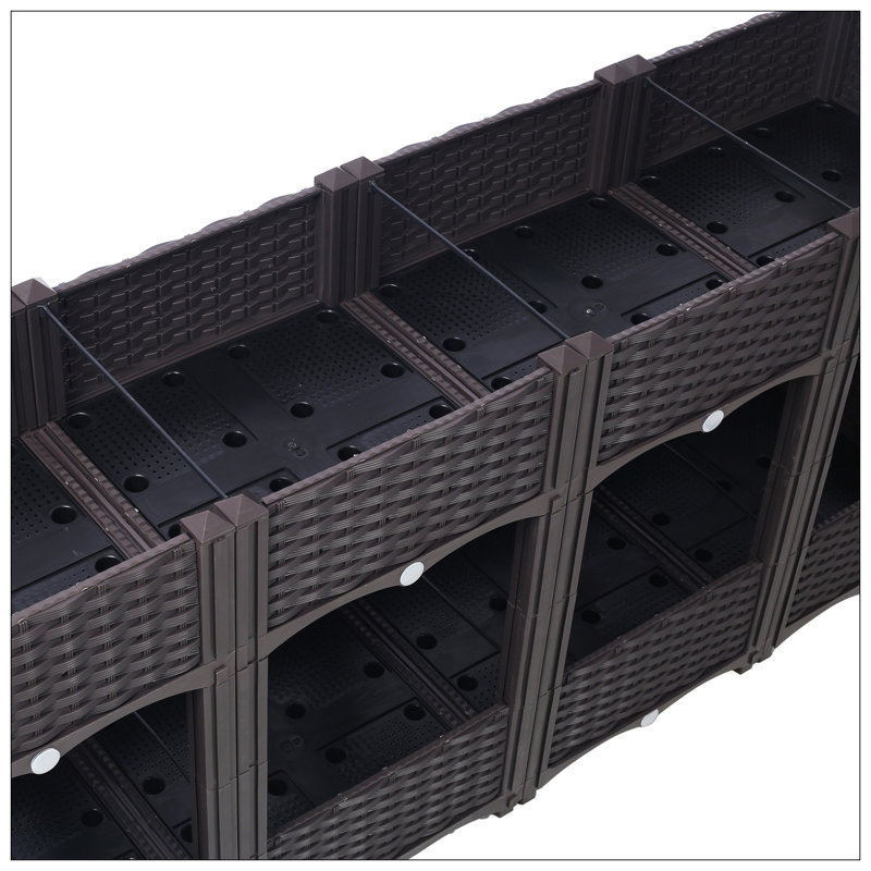 Planter Raised Beds - Elevated Planter Garden Box With Drainage Plug Raised Garden Beds For Vegetable/Flower/Herb Outdoor Standing Planter Beds Gardening Kit,63"X15.7"X27.7"