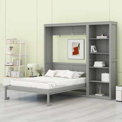 Lit escamotable mural avec tablettes Murphy