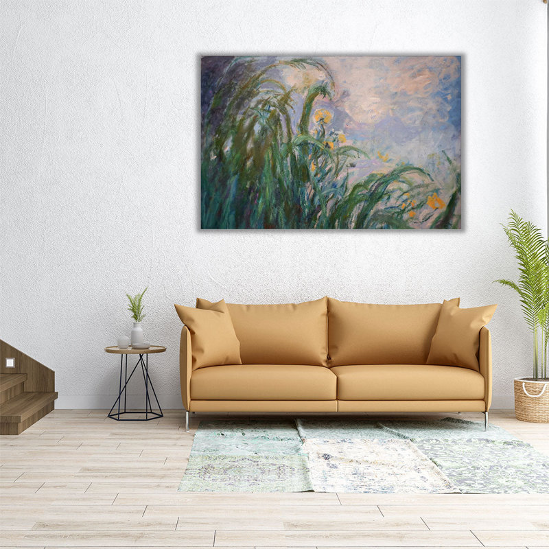Iris jaune, 1924 - reproduction d'art sur toile, H 20 po x l 30 po