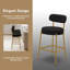 Ensemble de 2 tabourets de bar, tabourets de bar à hauteur de comptoir avec dossier et pieds en métal, chaises pour îlot haut avec repose-pieds, Sherpa-1153165380-1153165381