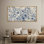 Reproduction d'art sur toile encadrée bleu marine