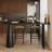 Black Straight Solid Wood Bar Table