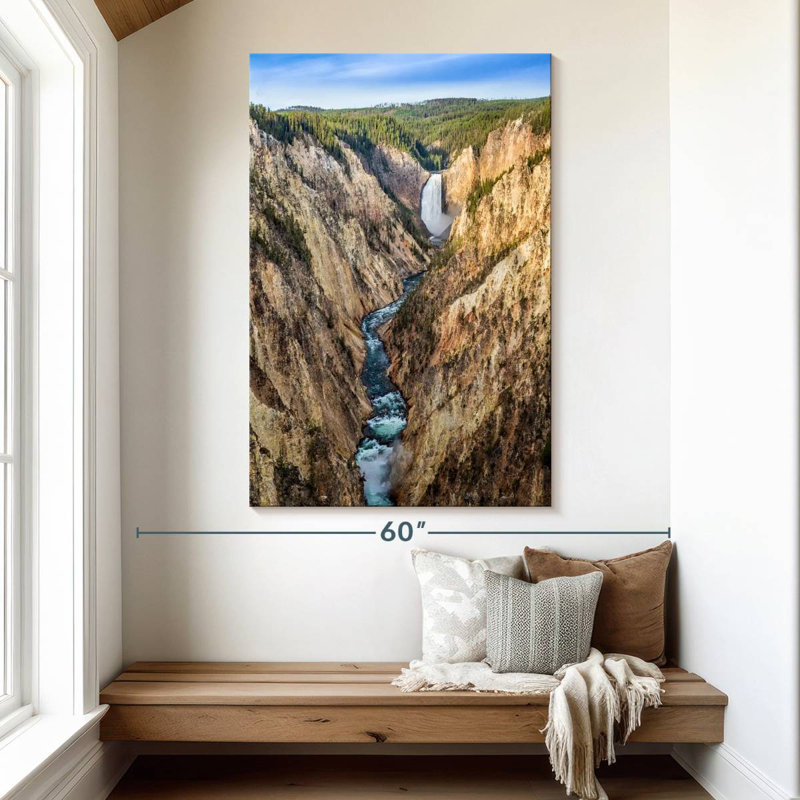 Alvord Yellowstone River Grand Canyon, H 51 po x l 34 po