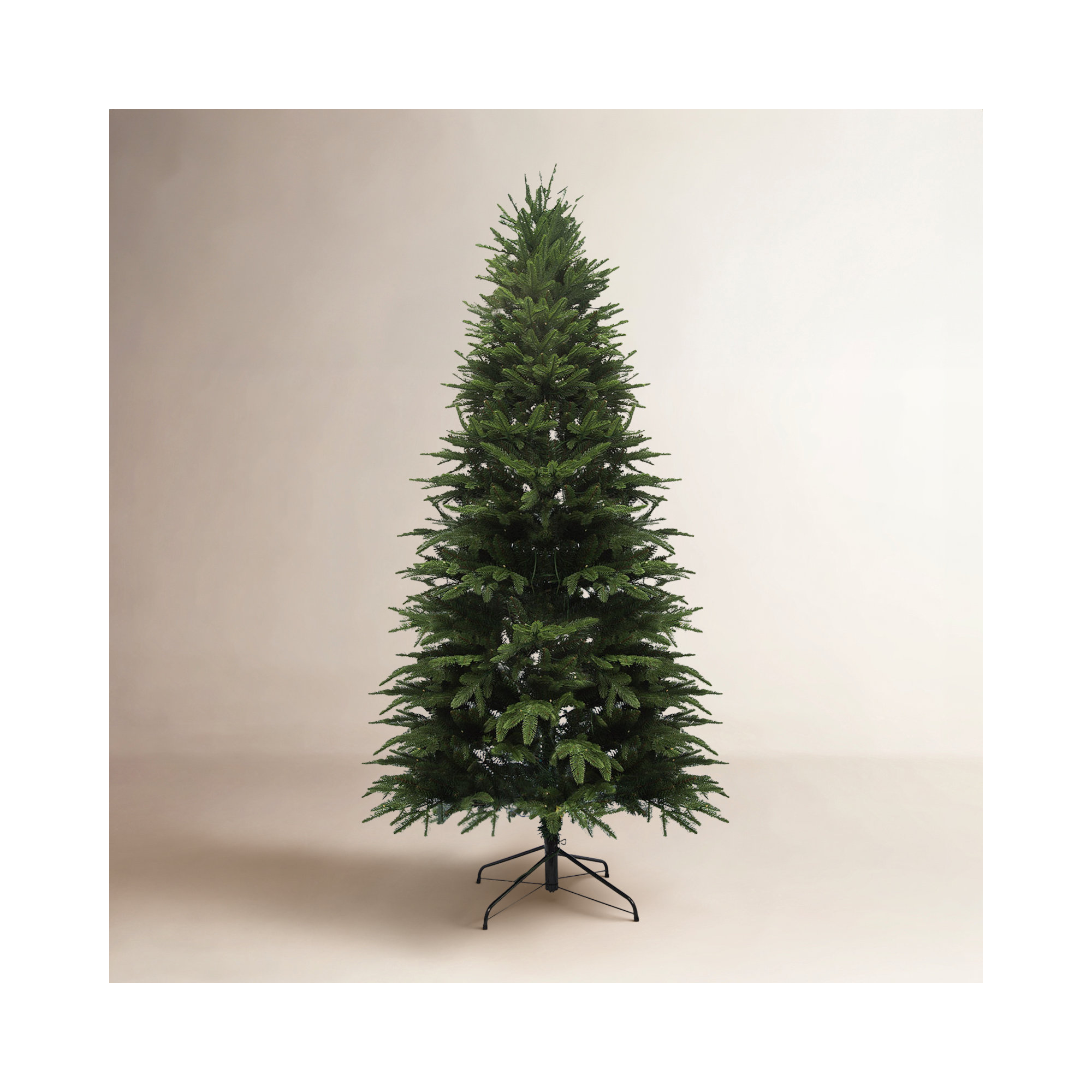 Winterfest North Valley Spruce Pre-lit Christmas Tree Pre-Lit Slim Fraser Fir Artificial XMas Tree with 350 UL Listed Clear Lights