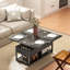 Table basse Wallis 4 en 1 à plateau relevable avec rangement, table basse multifonctionnelle de salon-380863896